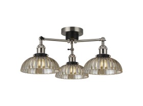 Walter-Satin Nickel Ceiling Lights Deco Semi Flush Fittings